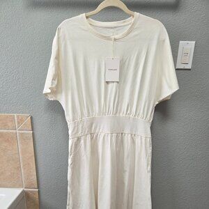 Everlane - The Organic Cotton Waisted Dress - L - Canvas - NWT